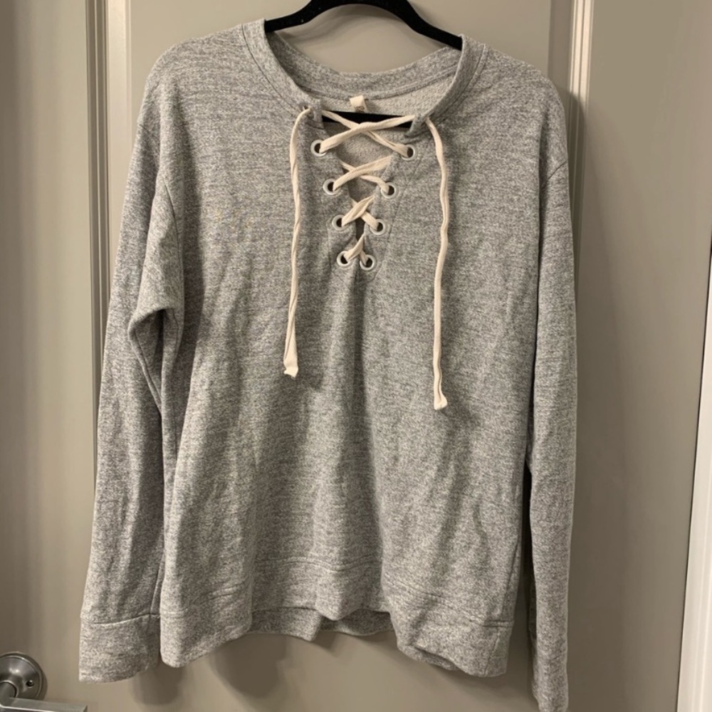 Grey heathered sweater!